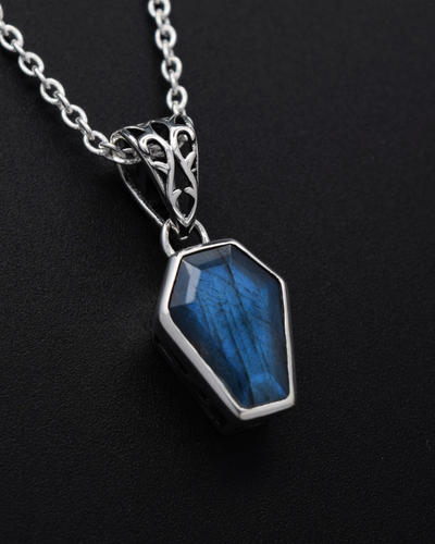 LABRADORITE SILVARIA COFFIN NECKLACE