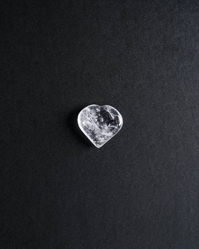 Clear Quartz Puffy Heart
