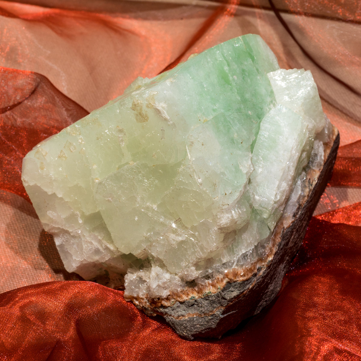 Cluster of translucent Apophyllite crystals with pyramidal terminations
