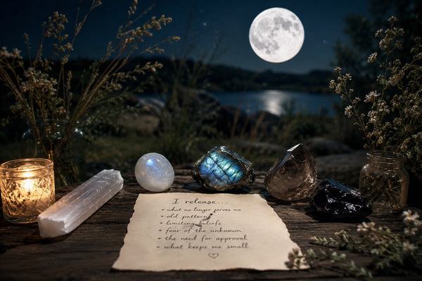 Full Moon in Aquarius Crystals for the Buck Moon