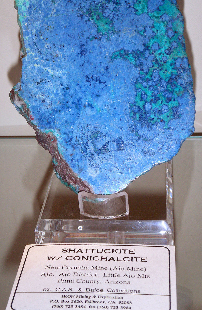 Deep blue Shattuckite specimen with intense saturated color