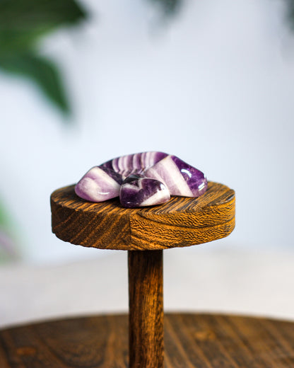 Amethyst Banded A Tumbled Gemstone