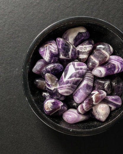 Amethyst Banded A Tumbled Gemstone