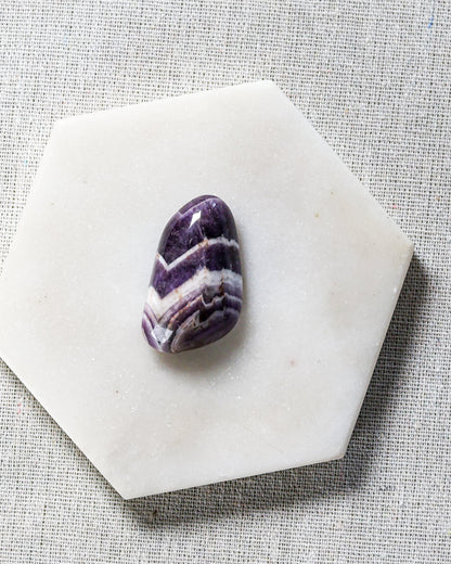 Amethyst Banded A Tumbled Gemstone