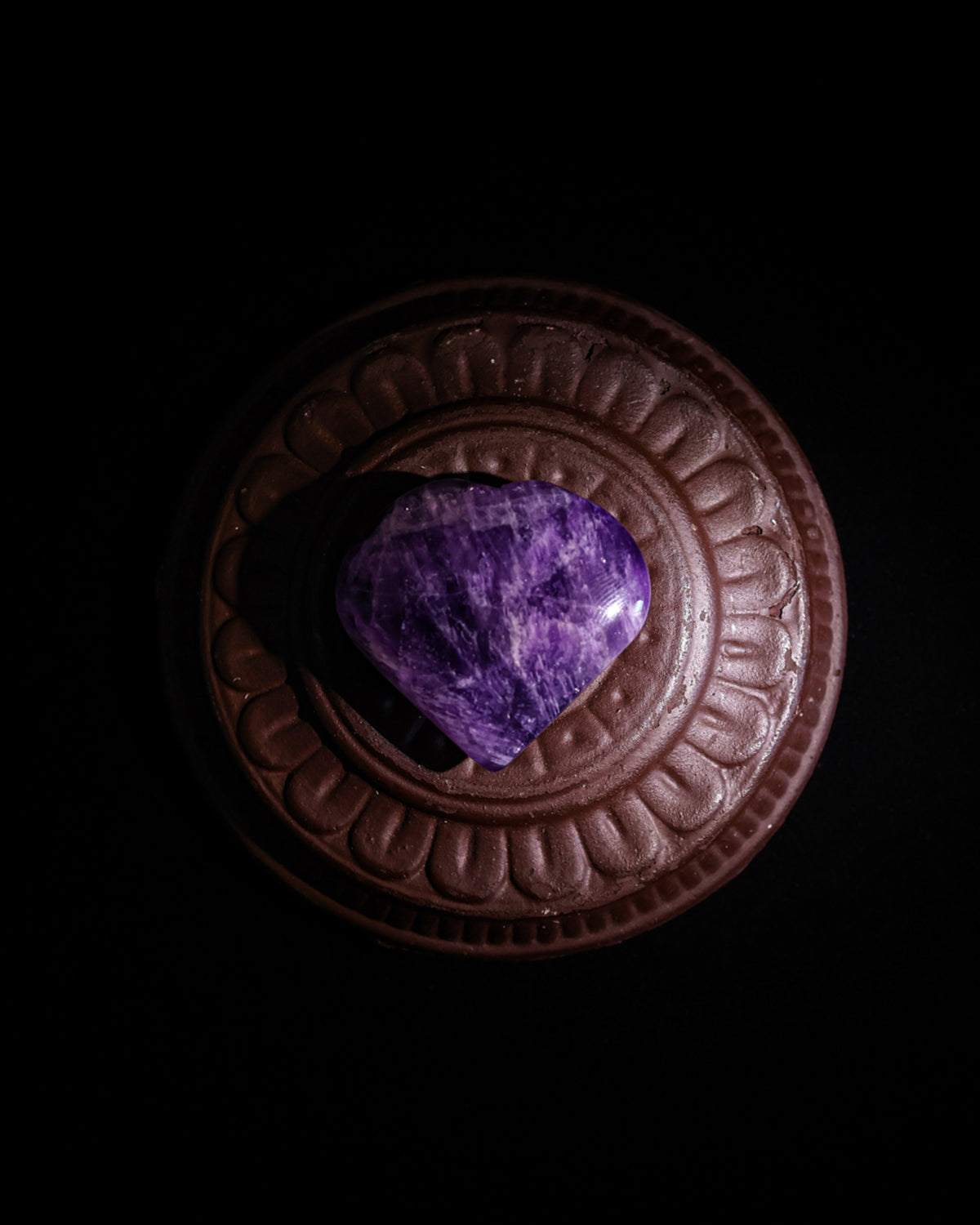 Amethyst Puffy Heart