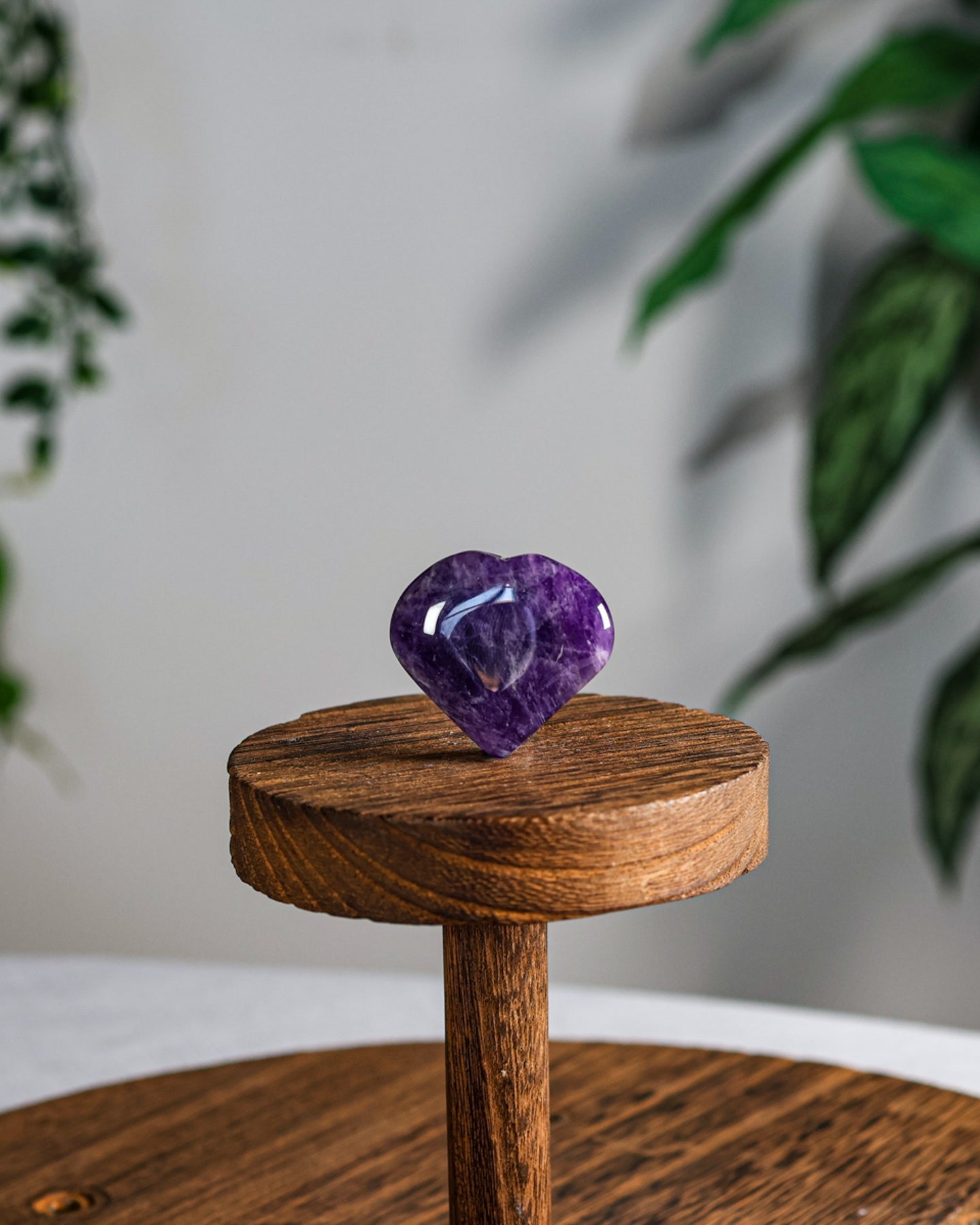 Amethyst Puffy Heart