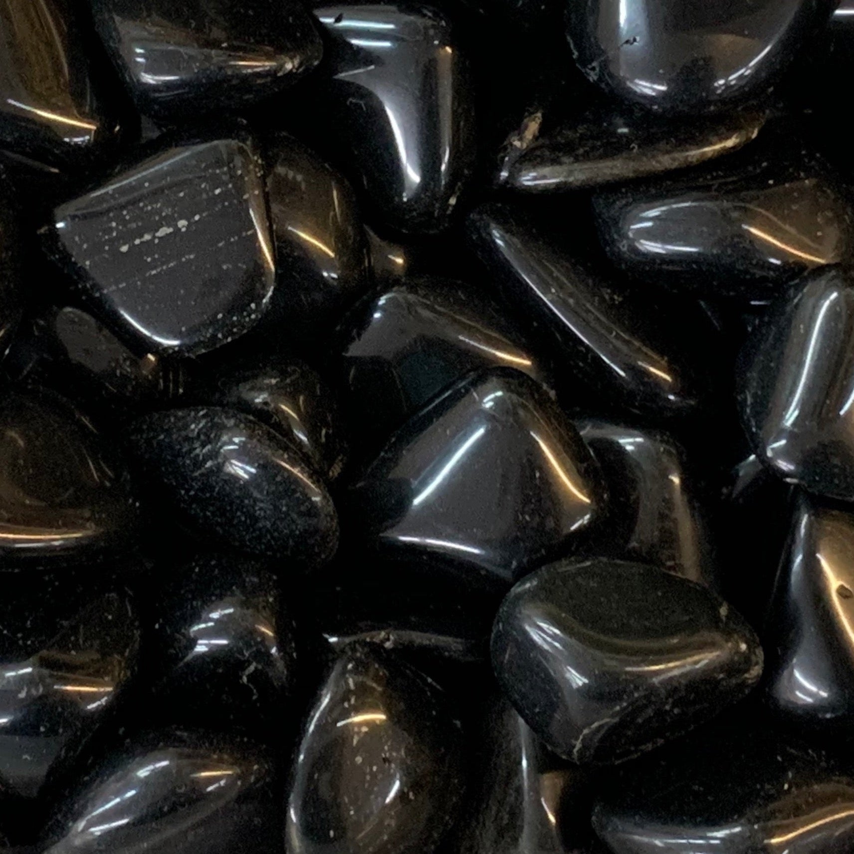 Black Obsidian Tumbled Gemstone Tumbled The Mirror Stone 