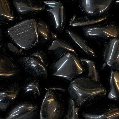 Black Obsidian Tumbled Gemstone Tumbled The Mirror Stone 