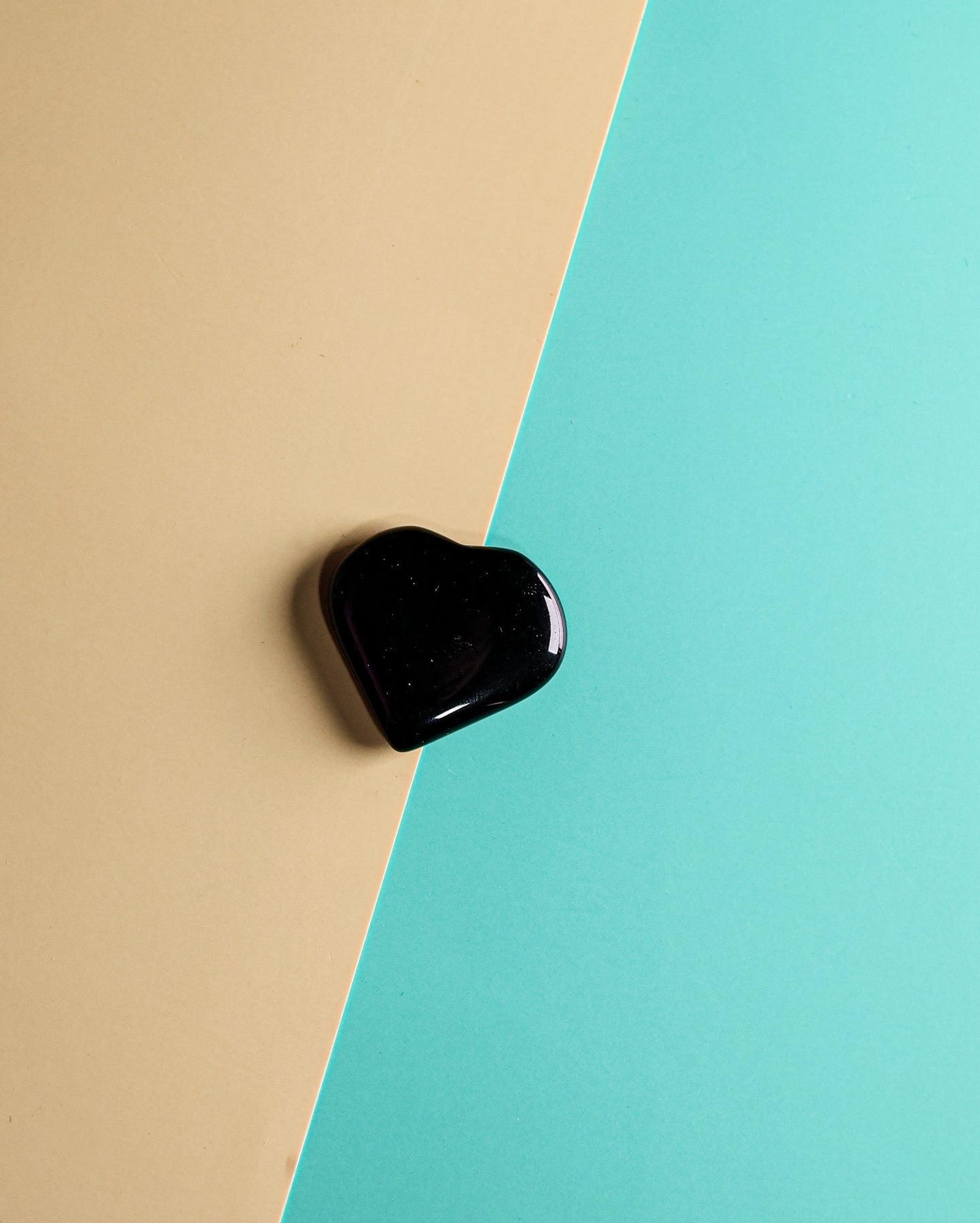 Black Obsidian Puffy Heart