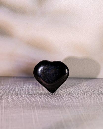 Black Obsidian Puffy Heart – Sage Spirits