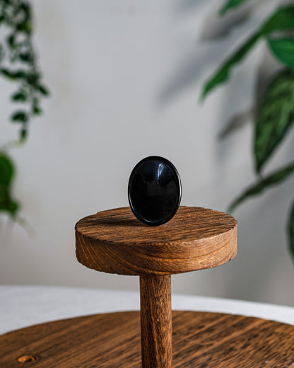 Black Obsidian Worry Stone – Sage Spirits