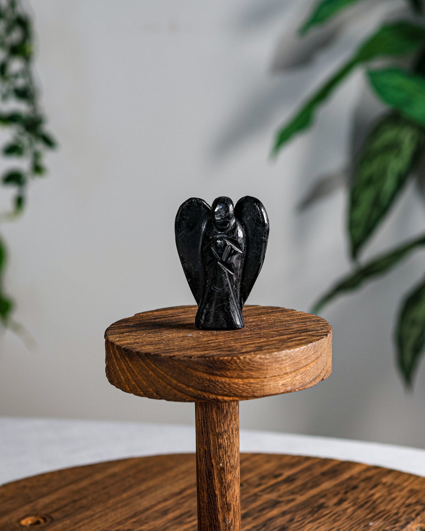 Black Tourmaline Carved Angel