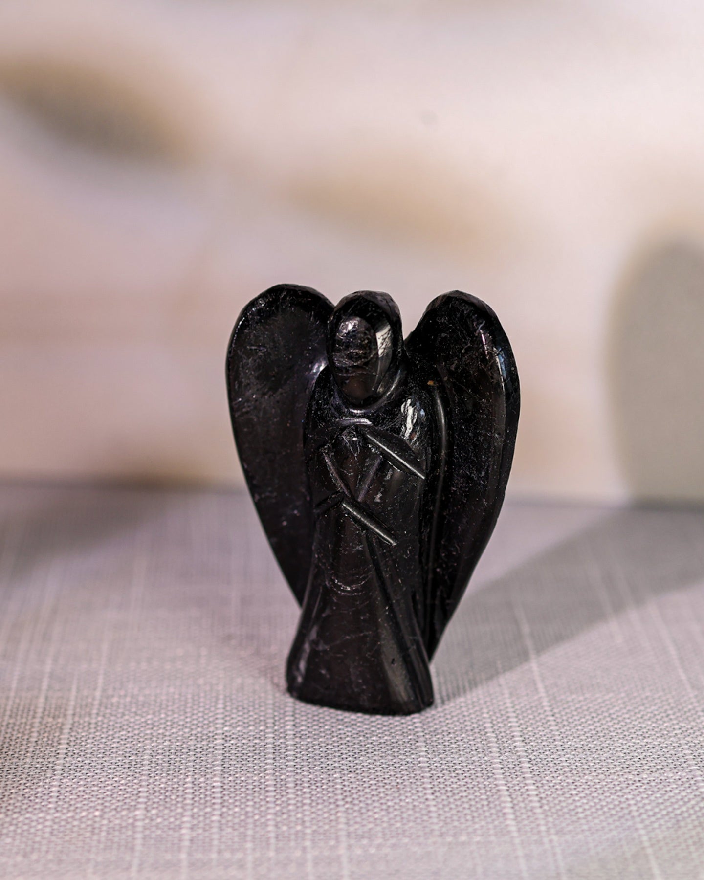 Black Tourmaline Carved Angel