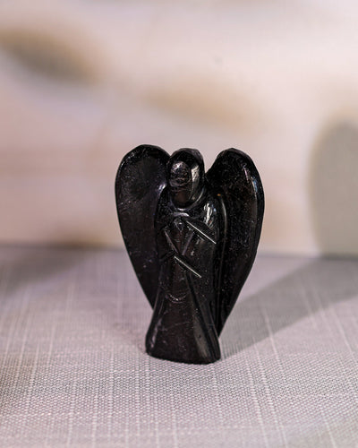 Black Tourmaline Carved Angel