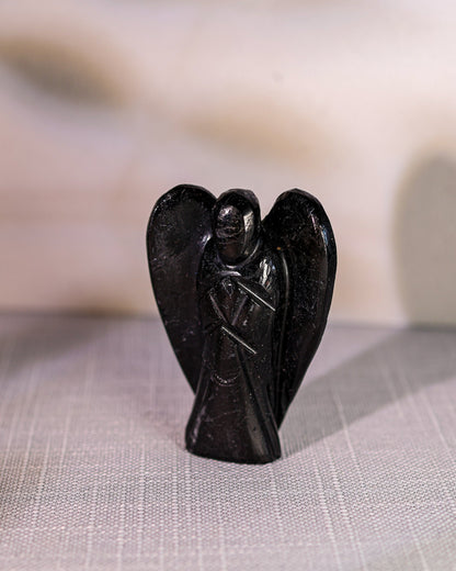 Black Tourmaline Carved Angel – Sage Spirits