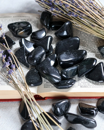Black Tourmaline Tumbled Gemstone