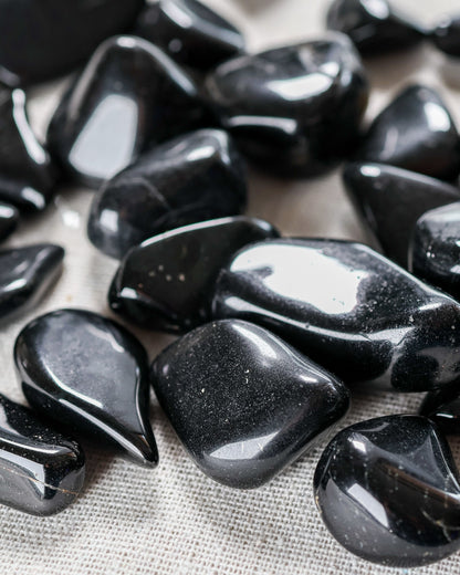Black Tourmaline Tumbled Gemstone