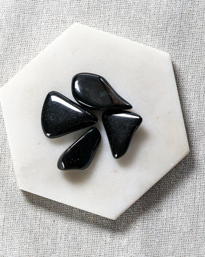 Black Tourmaline Tumbled Gemstone