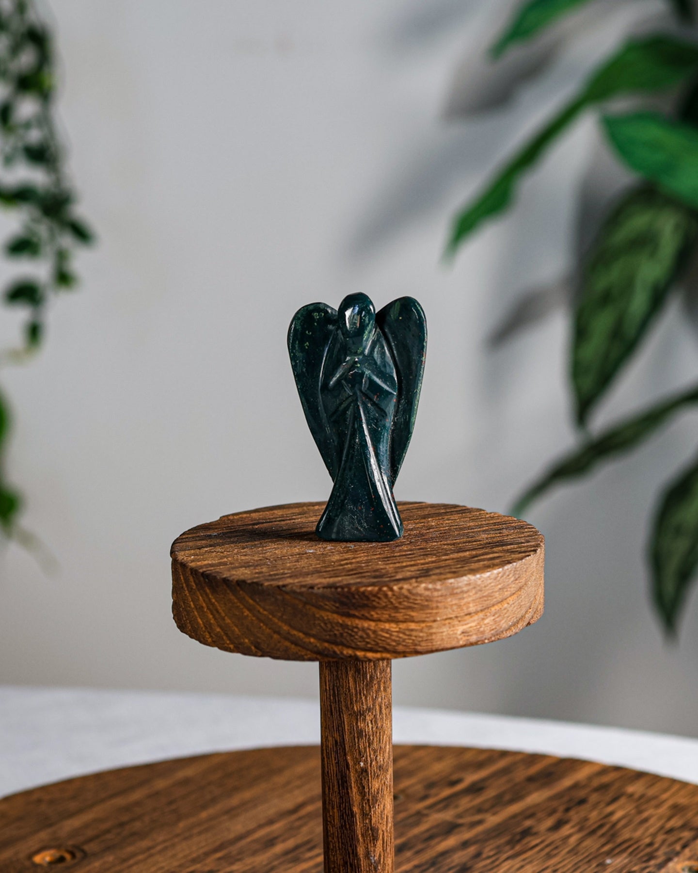 Blood Stone Carved Angel