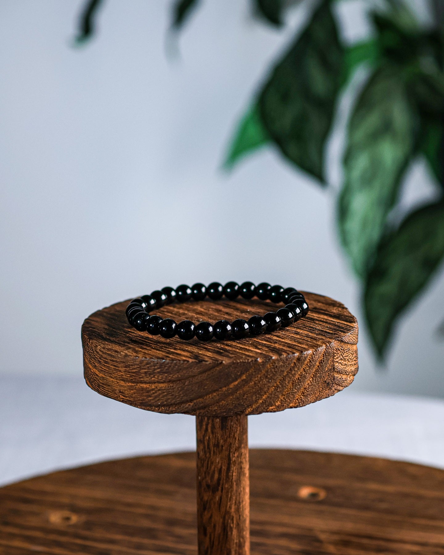 Black Obsidian Beaded Bracelet