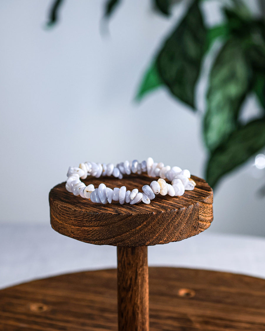Blue Lace Agate Chip Bracelet