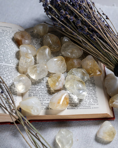 Citrine A Tumbled Gemstone