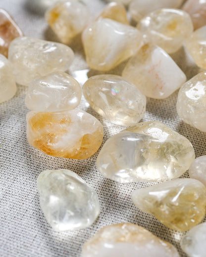 Citrine A Tumbled Gemstone