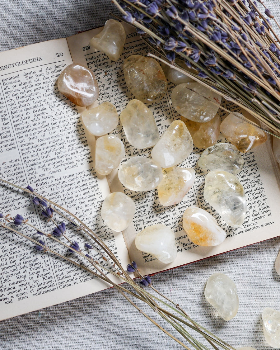 Citrine A Tumbled Gemstone