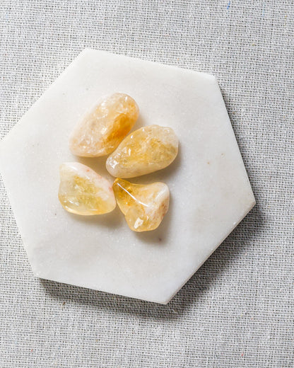 Citrine A Tumbled Gemstone