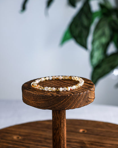Natural Citrine Beaded Bracelet