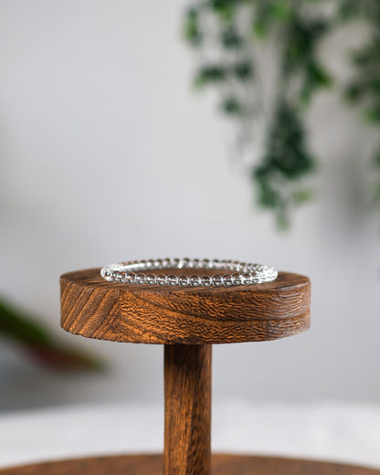 Clear Quartz  Beaded Bracelet
