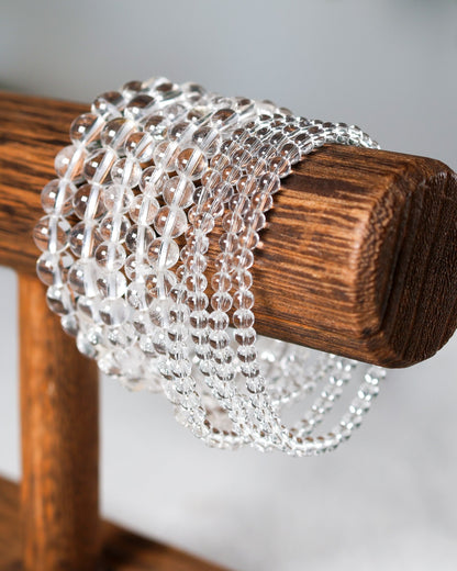 Clear Quartz  Beaded Bracelet