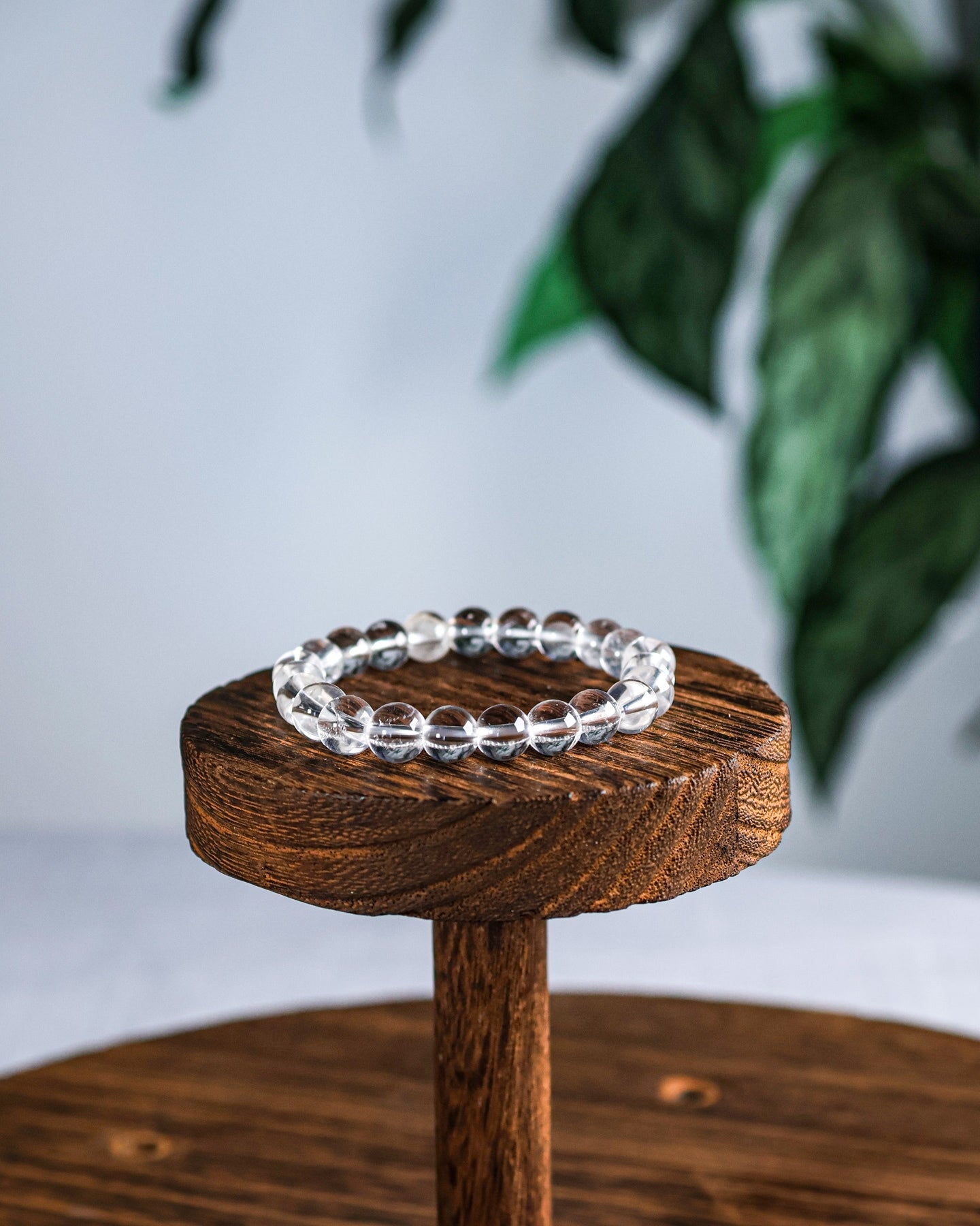 Clear Quartz  Beaded Bracelet