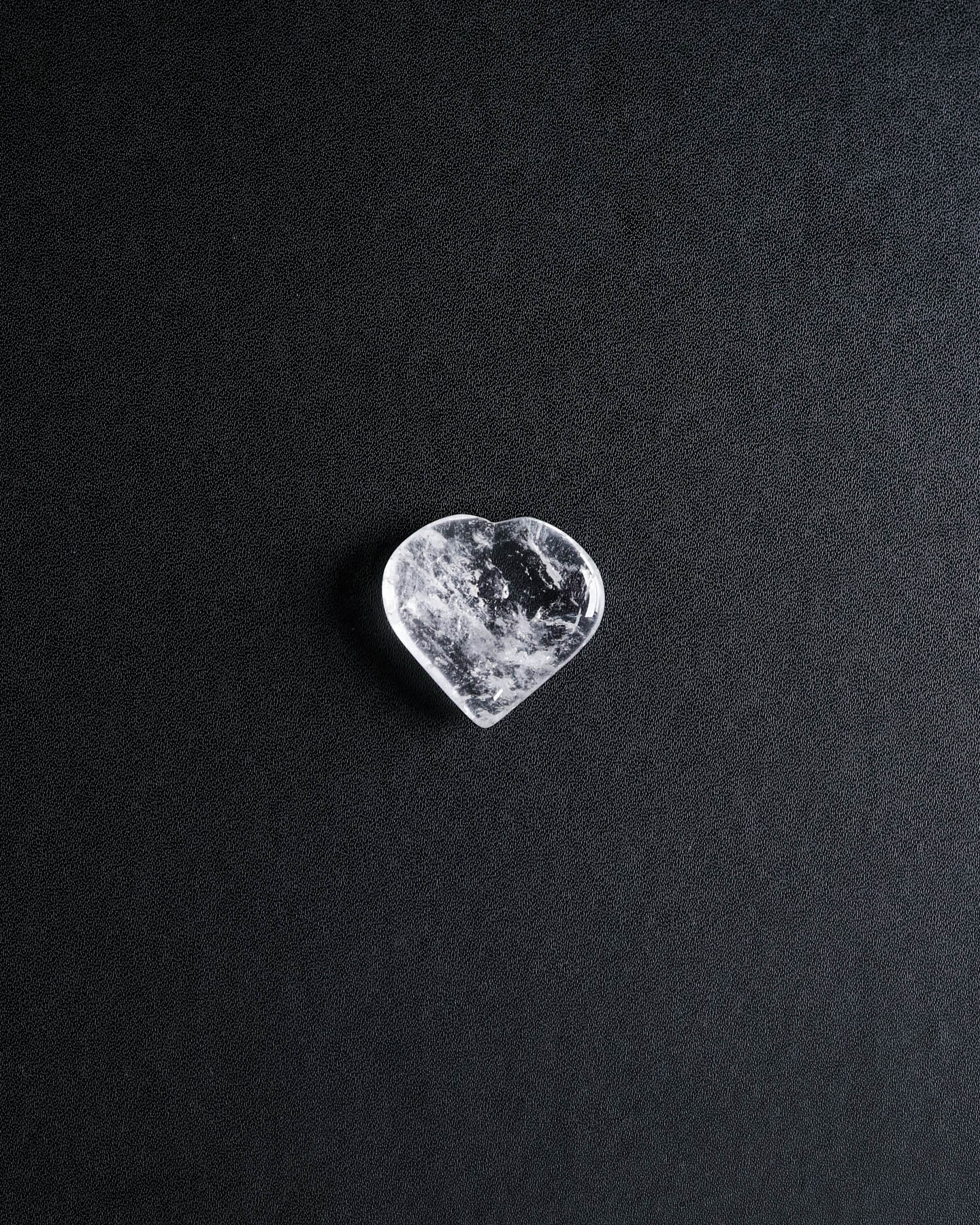 Clear Quartz Puffy Heart