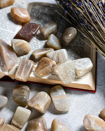 Earth Moonstone Tumbled Gemstone