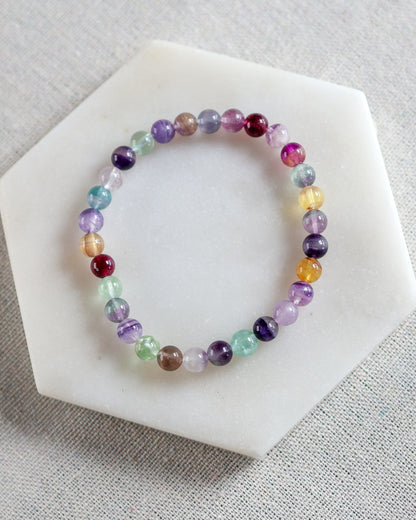 AAA Colorful Fluorite Beaded Bracelet