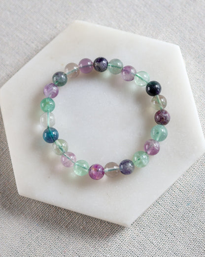 AAA Colorful Fluorite Beaded Bracelet
