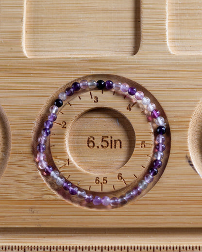 Fluorite (Purple) Beaded Bracelet / 4mm / Fluorite