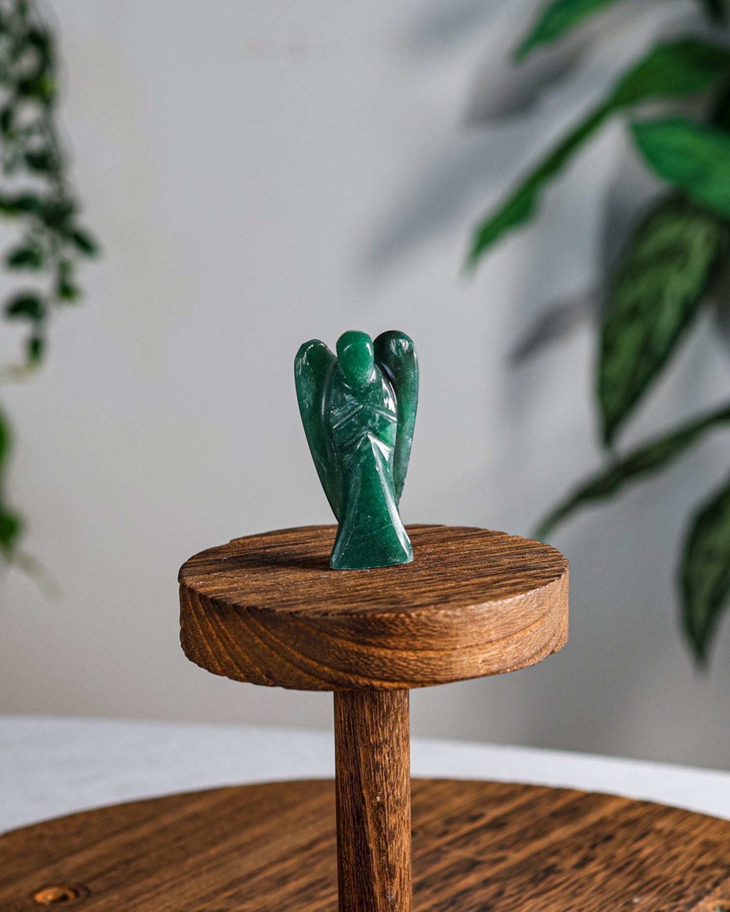 Green Aventurine Carved Angel