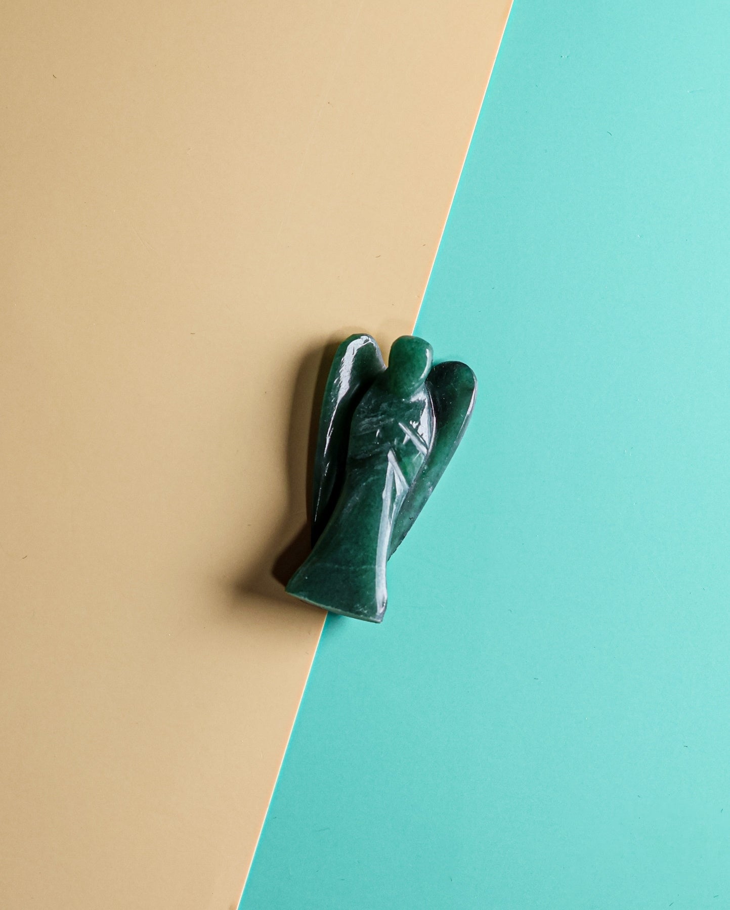 Green Aventurine Carved Angel