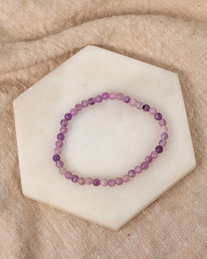 Lepidolite Beaded Bracelet