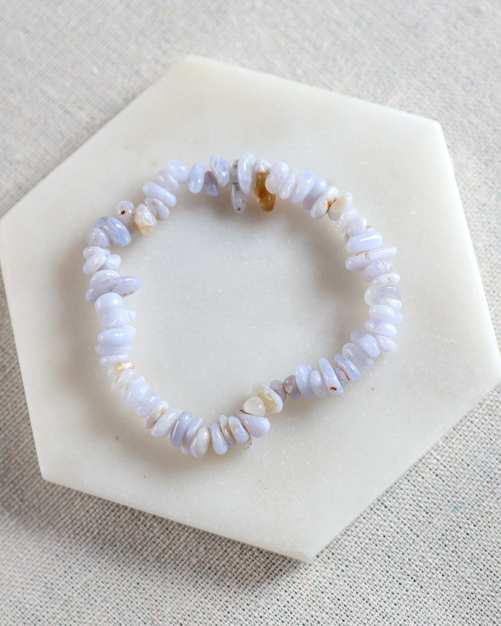 Blue Lace Agate Chip Bracelet