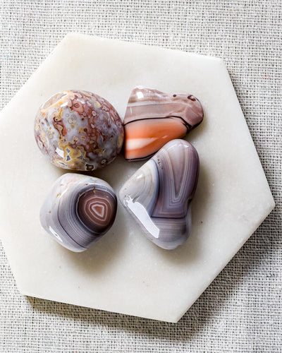 Botswana Agate (Pink) Tumbled Gemstone