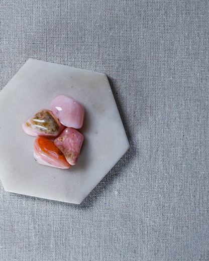 Pink Opal Tumbled Gemstone