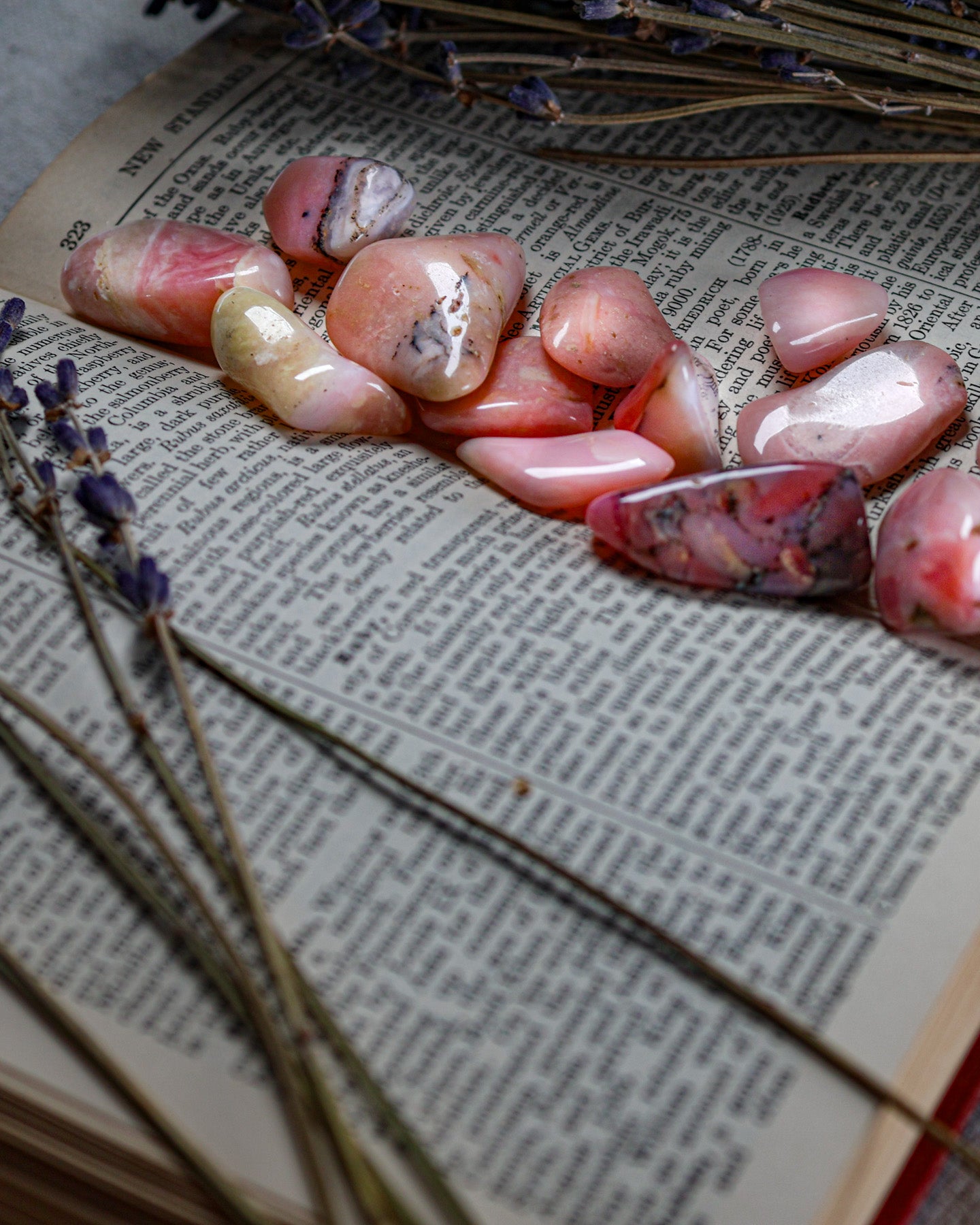 Pink Opal Tumbled Gemstone