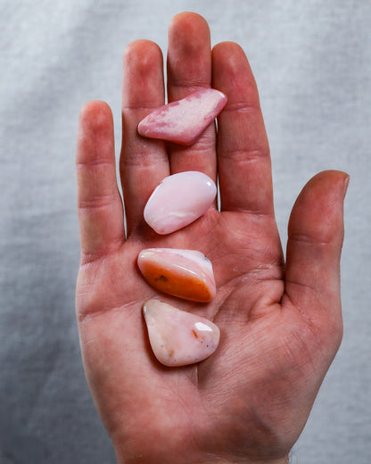 Pink Opal Tumbled Gemstone