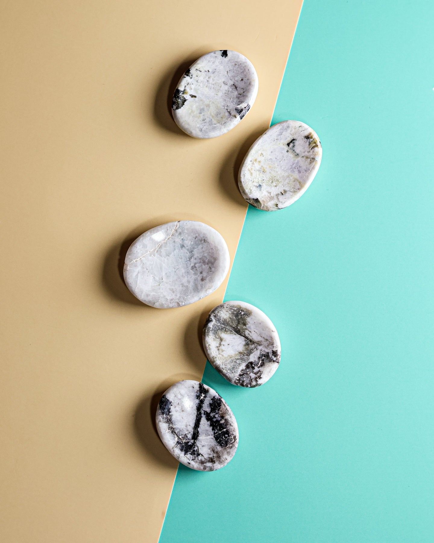Rainbow Moonstone Worry Stone