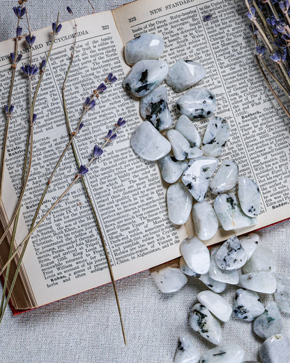 Rainbow Moonstone Tumbled Gemstone