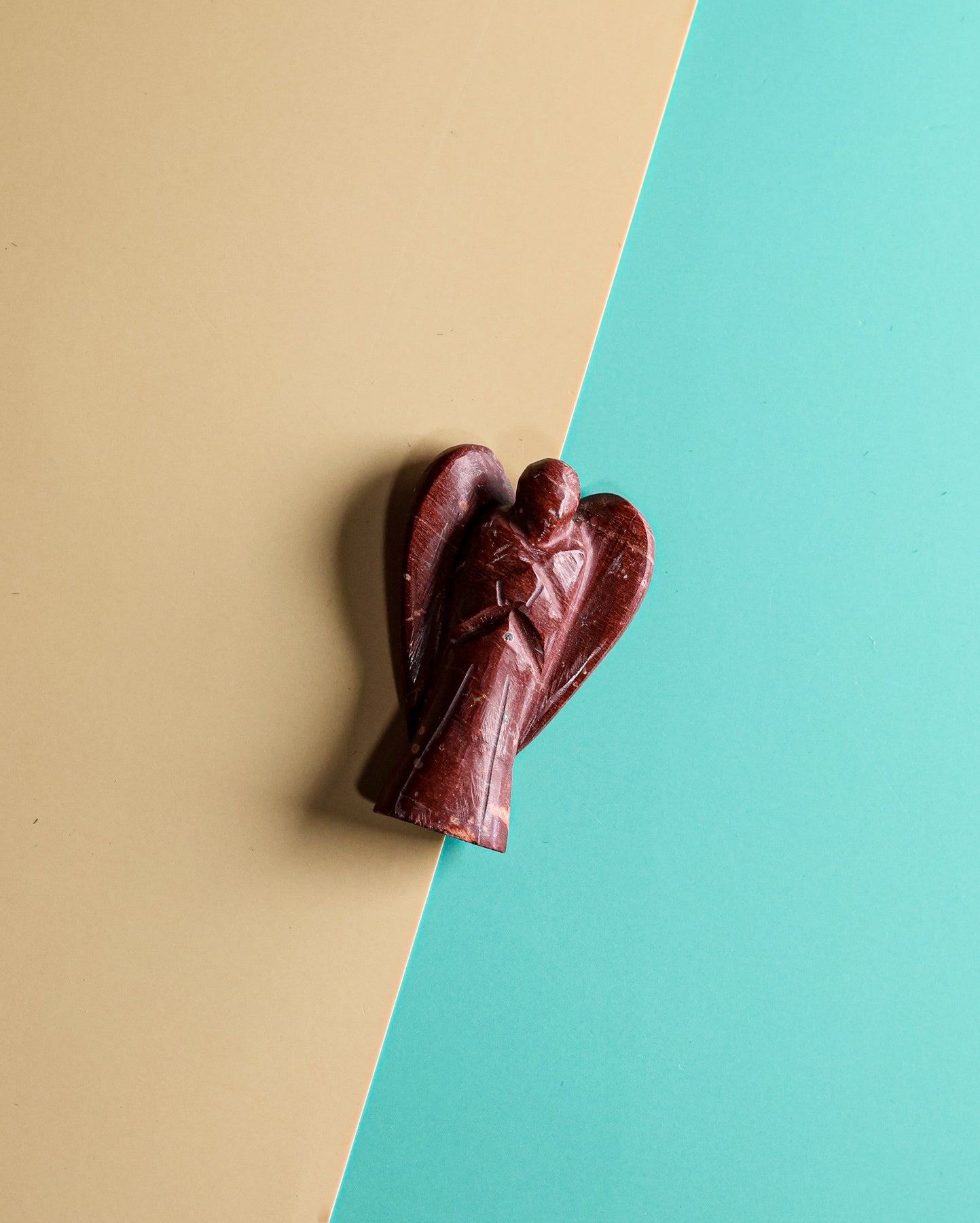 Red Jasper Carved Angel
