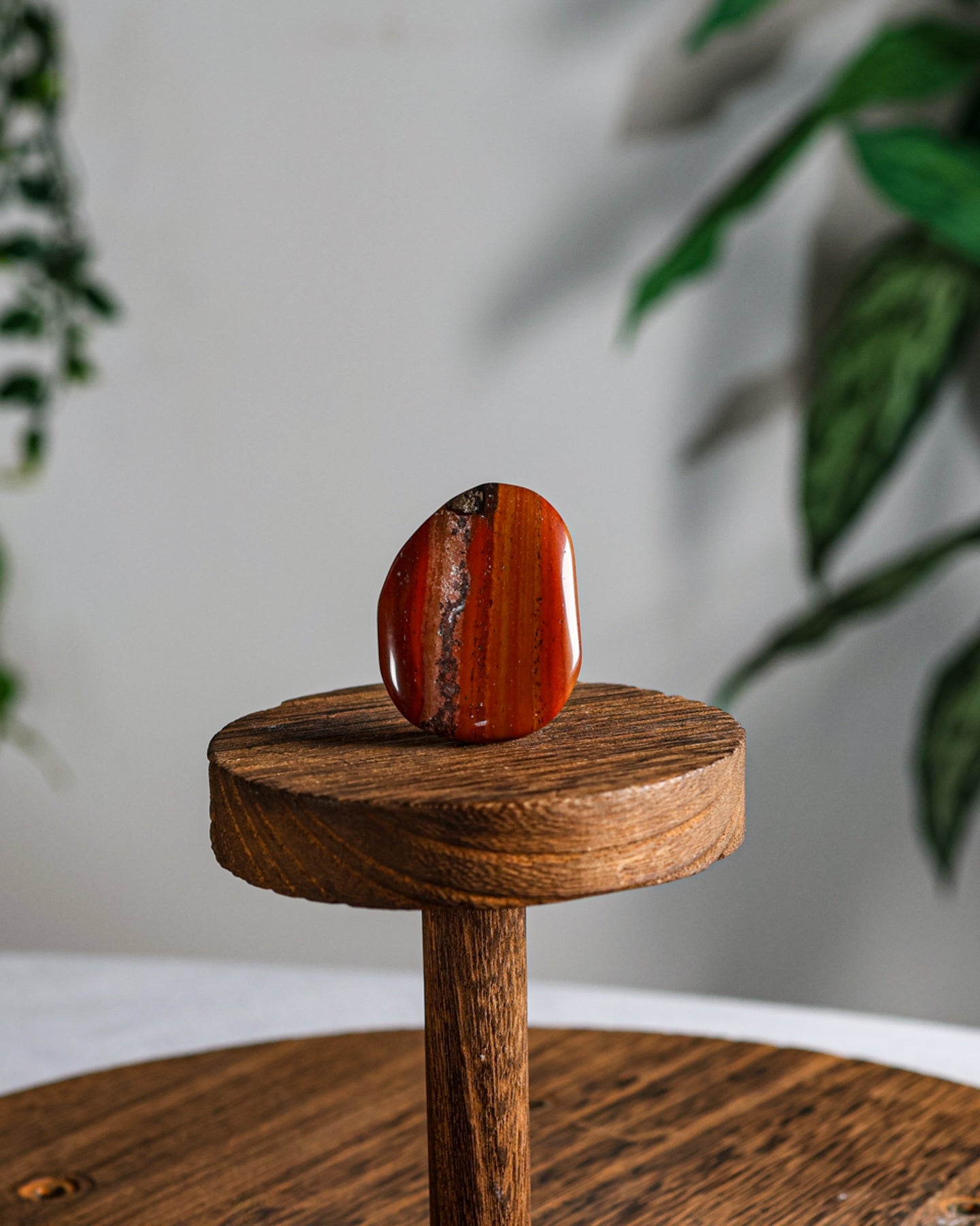 Red Jasper Palm Stone